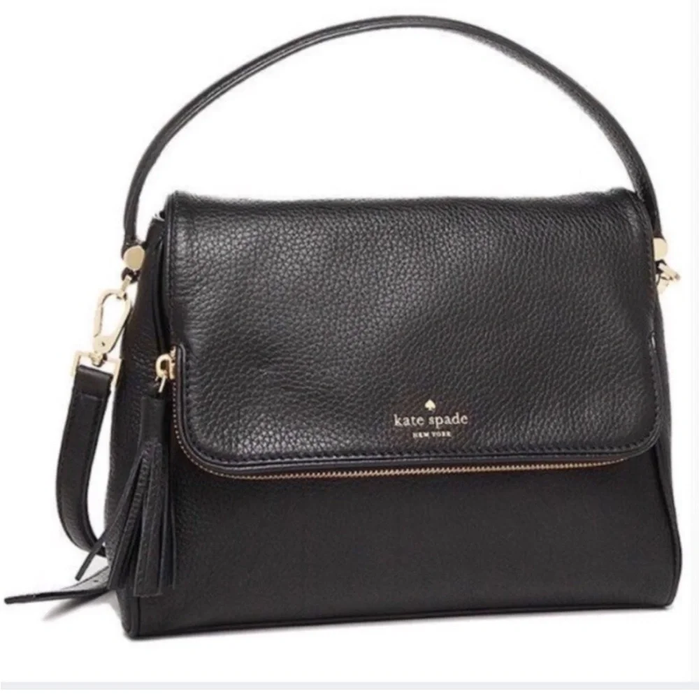 Kate Spade New York Black Pebbled Leather Chester Street Miri bag purse